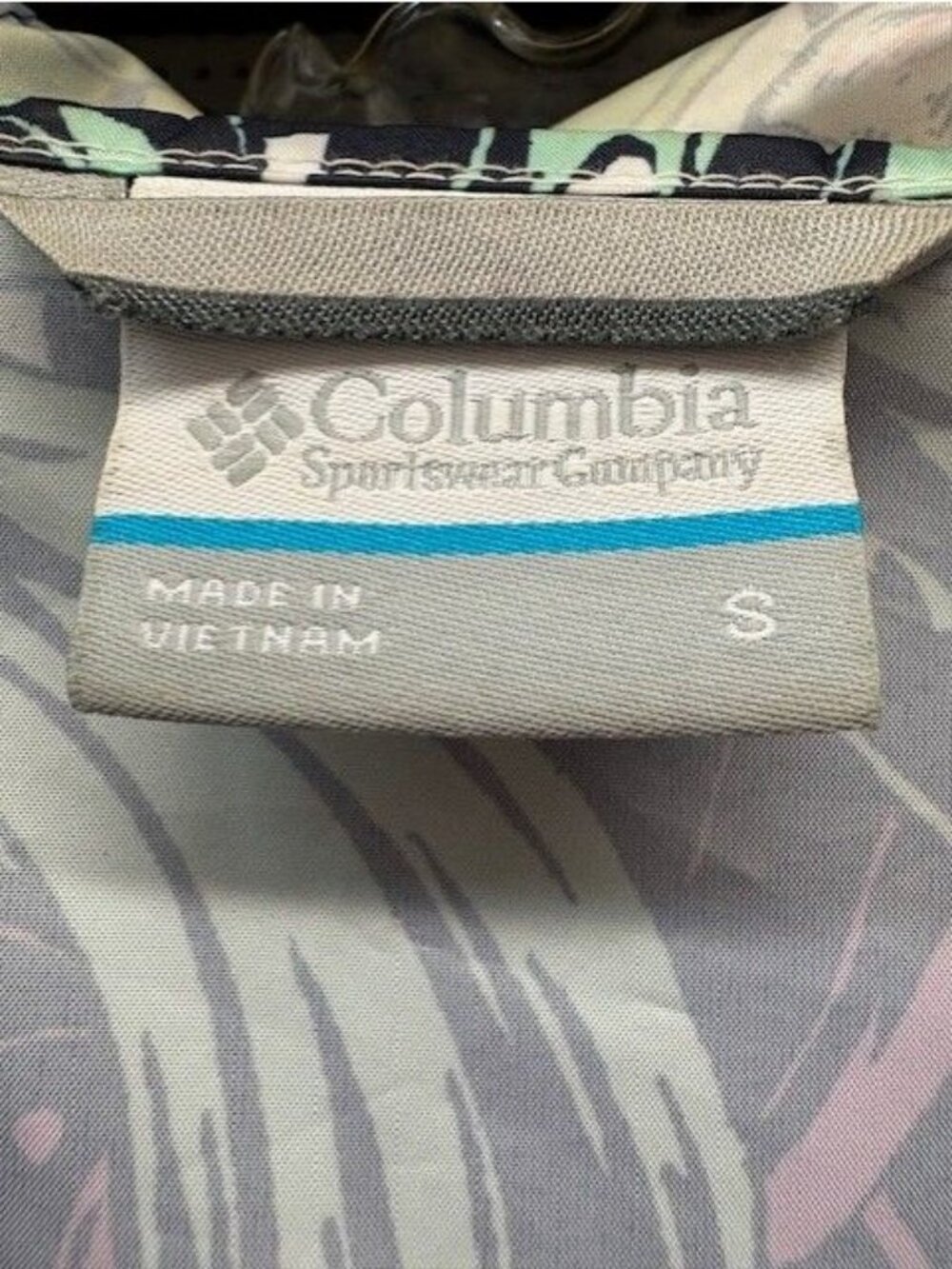 Columbia Womens Tropical Print Hooded Lightweight Jacket Small - Picture 2 of 2